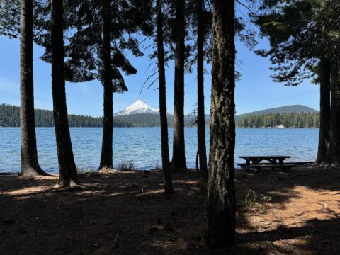 Mt McLoughlin from Sunset Campground at Lake of the Woods